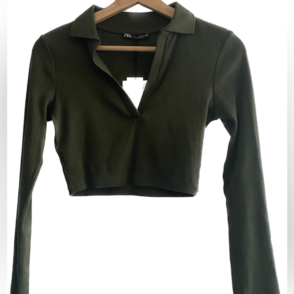 Zara long sleeve Crop top